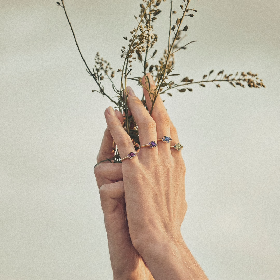 Four Seasons Petite Spring ring  - 14 karat guld