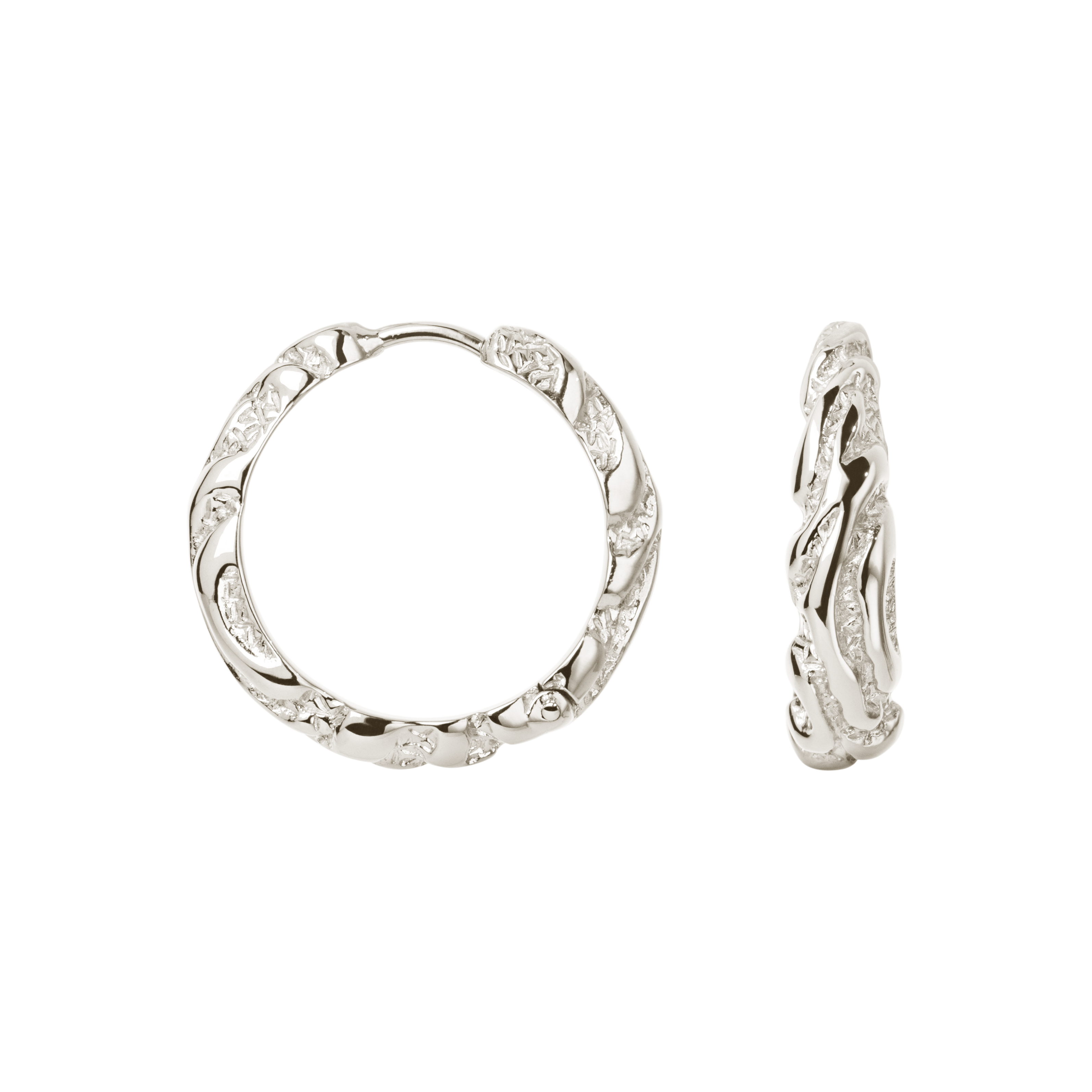 Large Zebra hoops - sølv