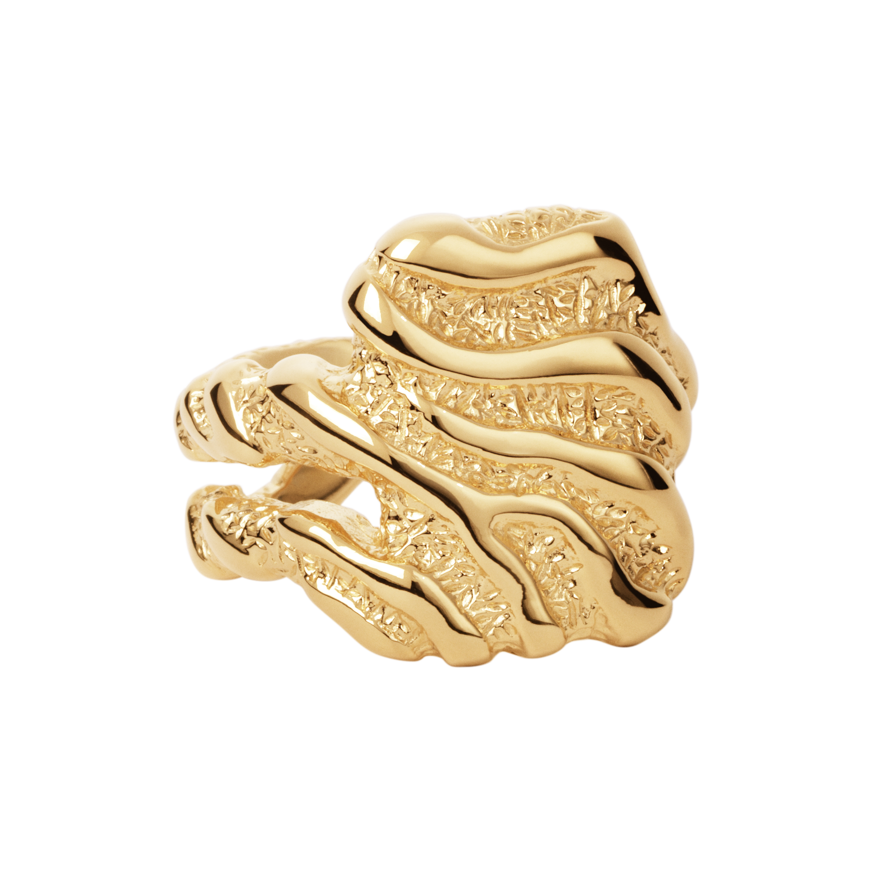 Large Zebra ring - forgyldt