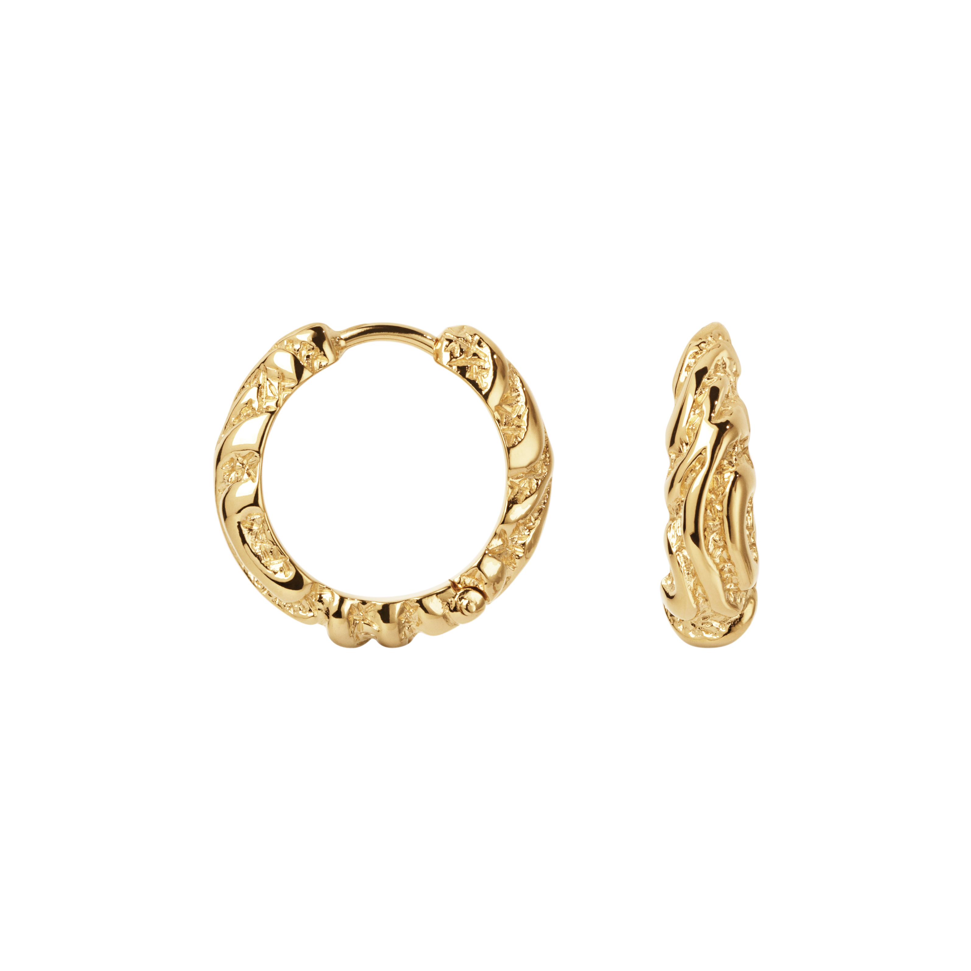 Medium Zebra hoops - forgyldt