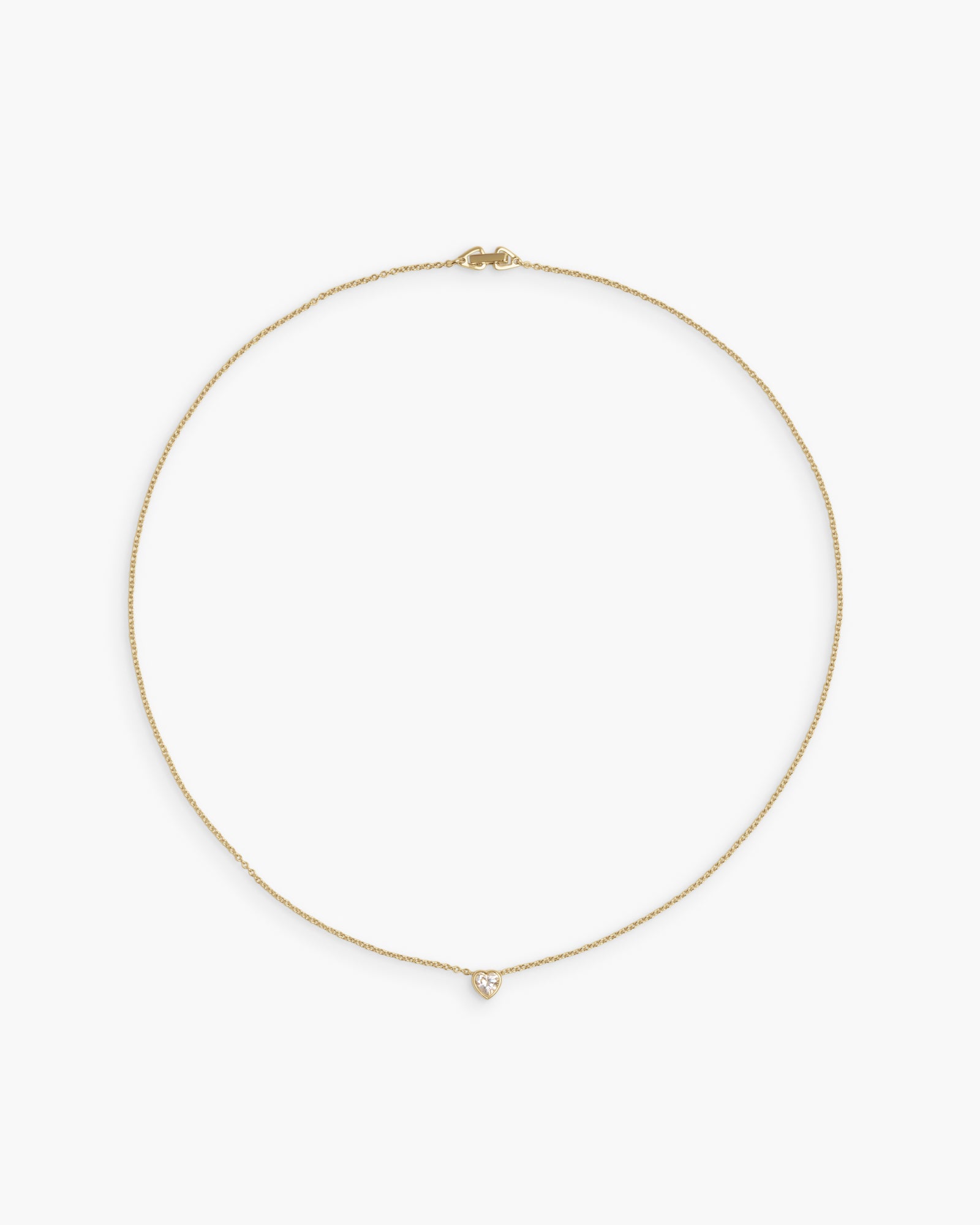 Ophelia halskæde med hjerte - forgyldt