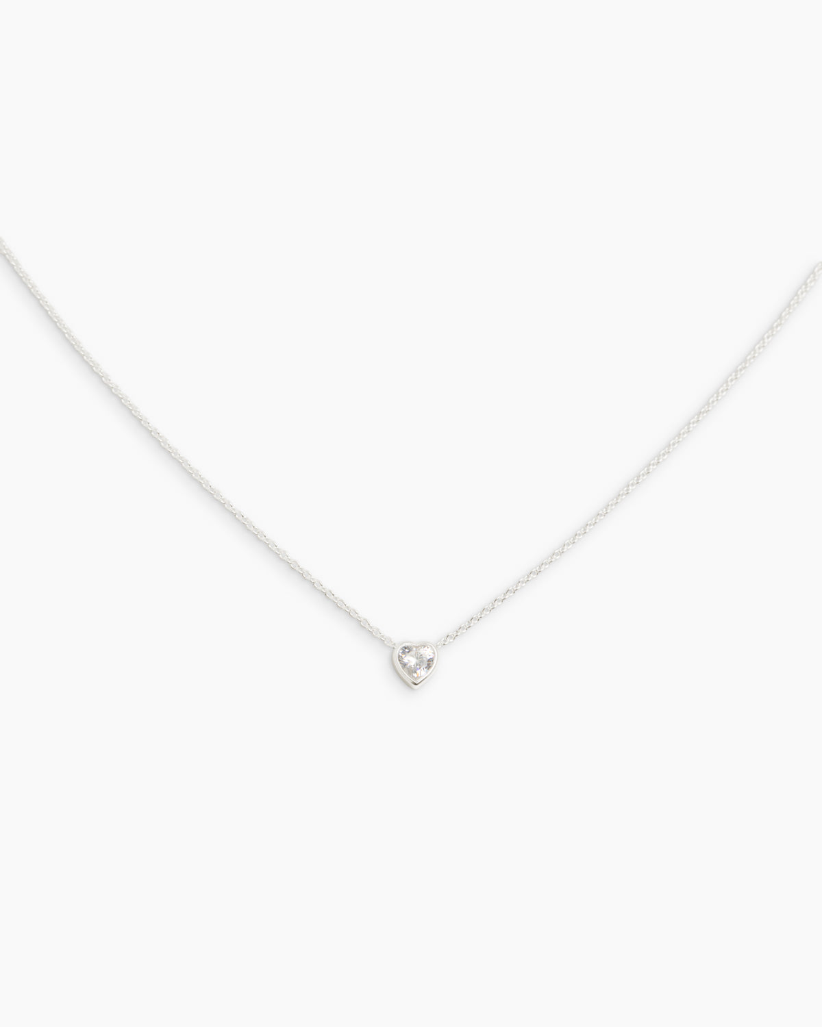 Ophelia halskæde med hjerte - sølv