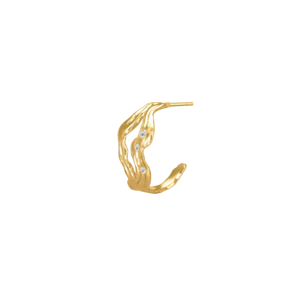 CASSIOPEIA HOOPS ØRERINGE - forgyldt