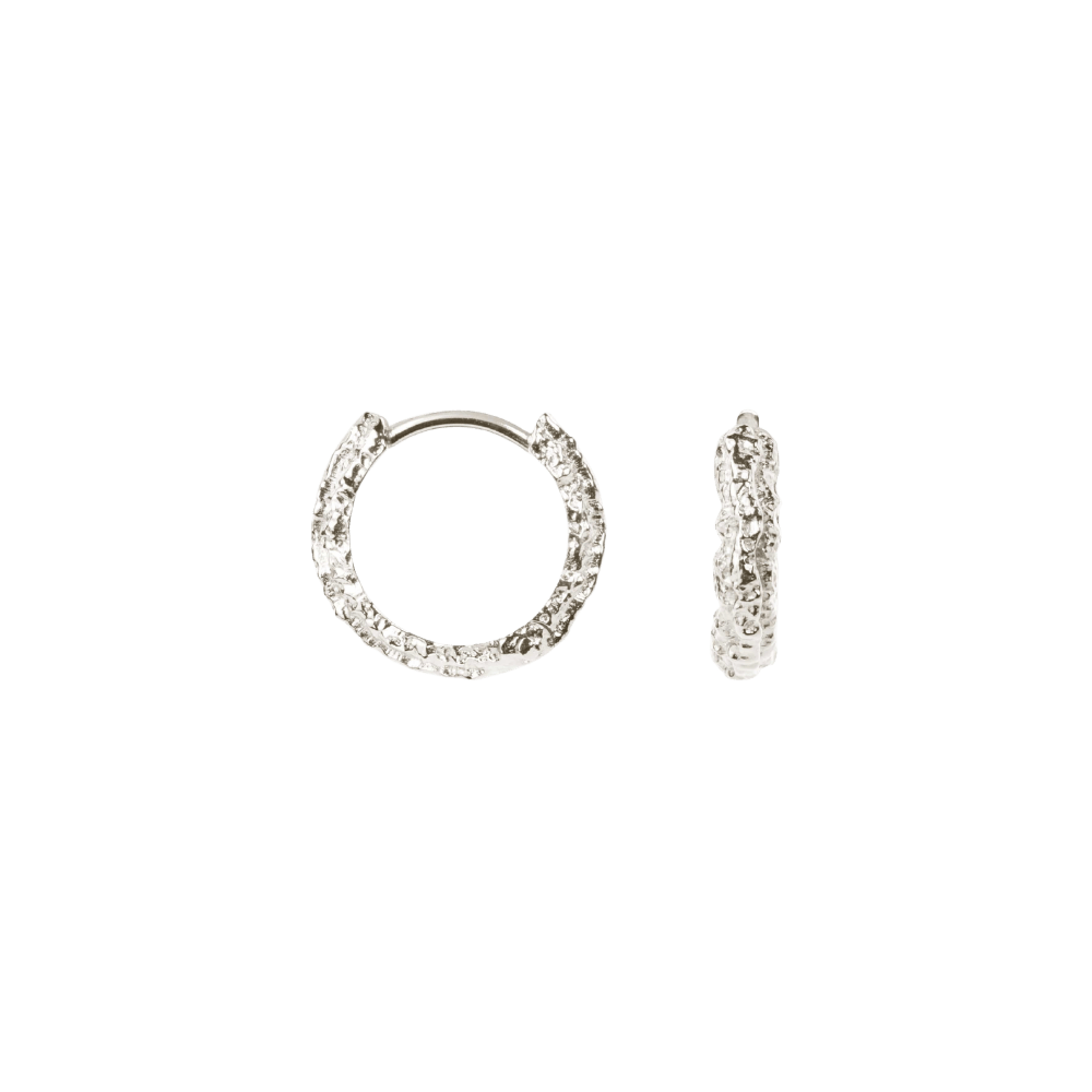 Small Sparkly Hoops - sølv