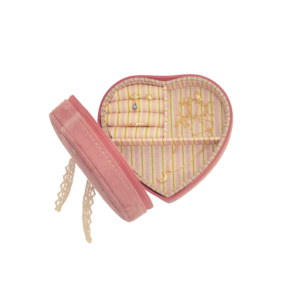 Heart Jewelry Box Pink Theatre Magic smykkeskrin