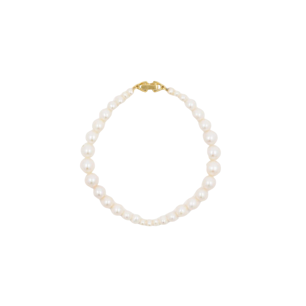 Olga perlearmbånd - forgyldt