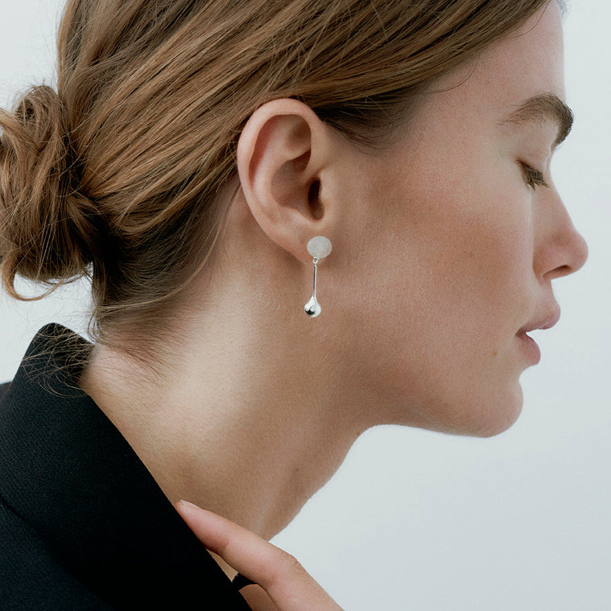 Datura Drop øreringe - Sølv