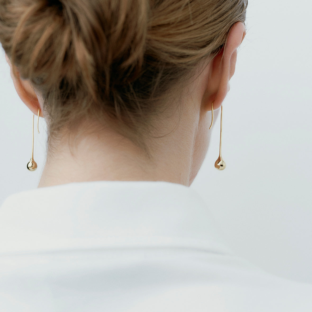 Datura Long Drop øreringe - Forgyldt