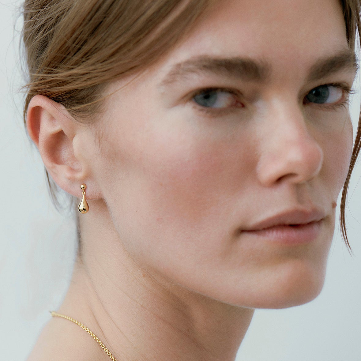 Datura små øreringe - forgyldt