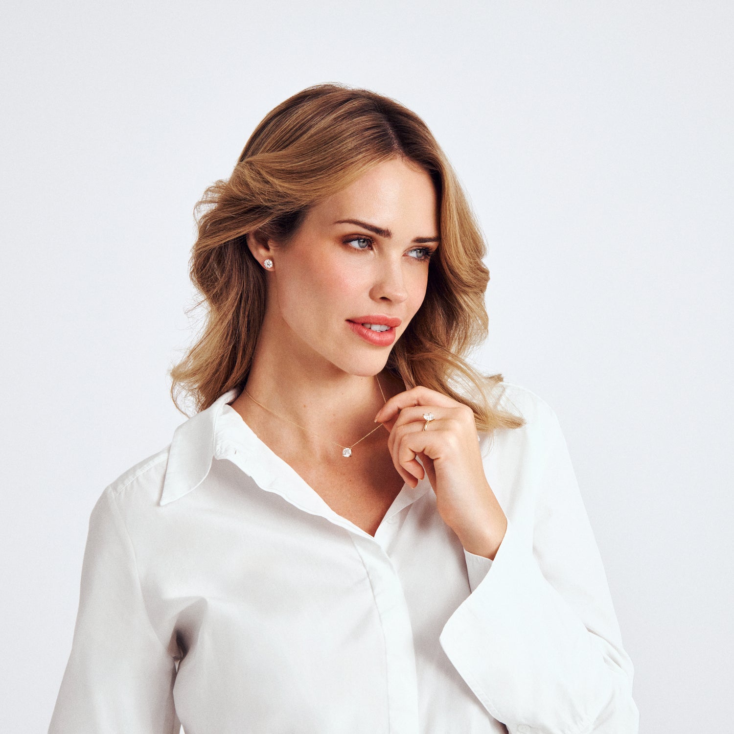 Venice Solitaire halskæde med diamant 1,00 carat - 14 karat hvidguld