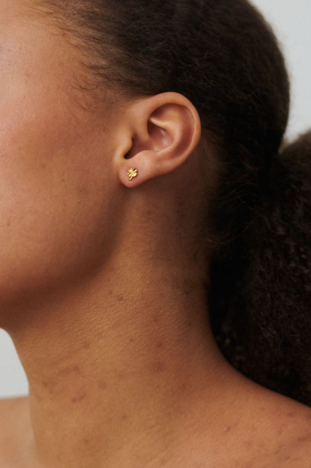 Mini Clover ørestikker - sølv