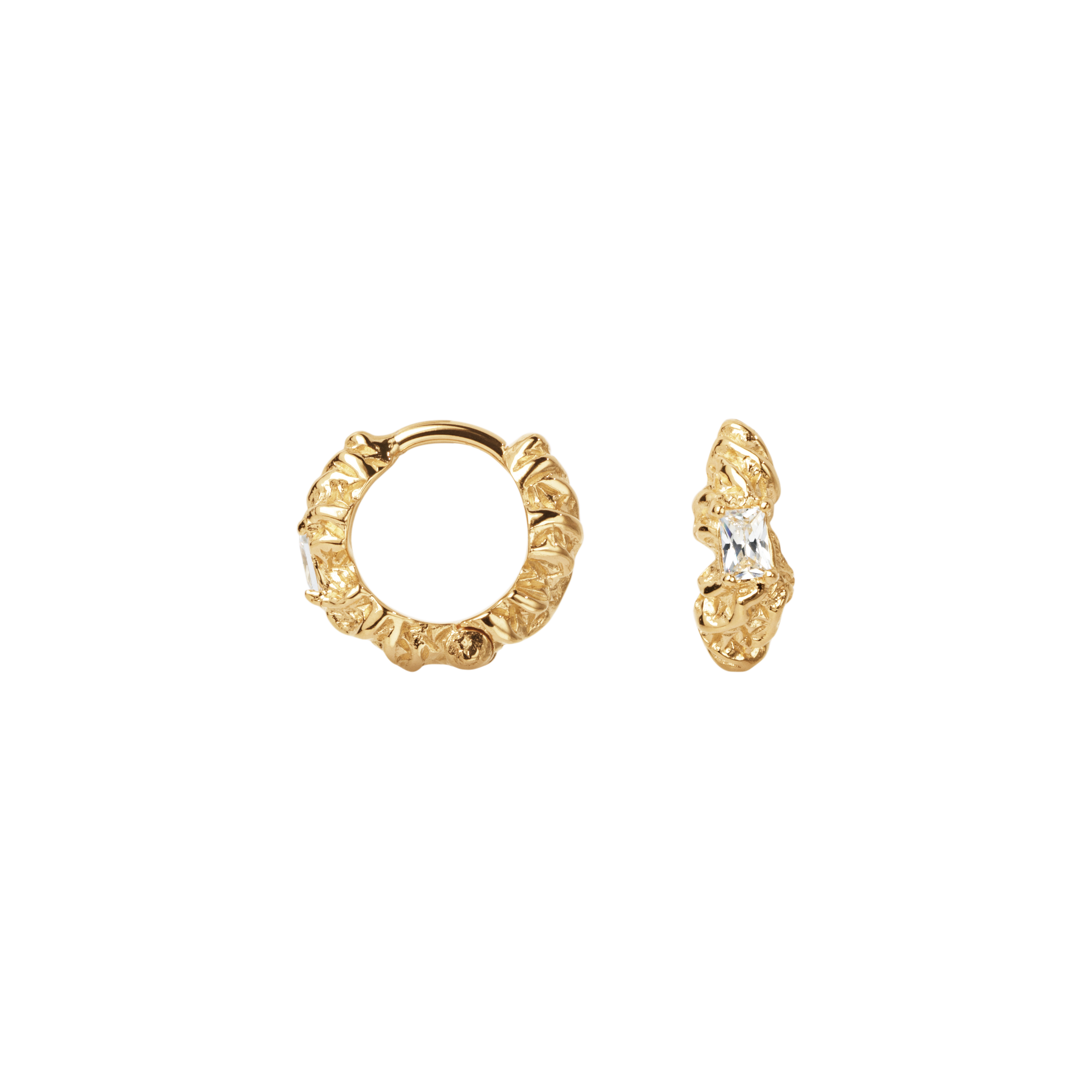Small Flare Zebra hoops - forgyldt