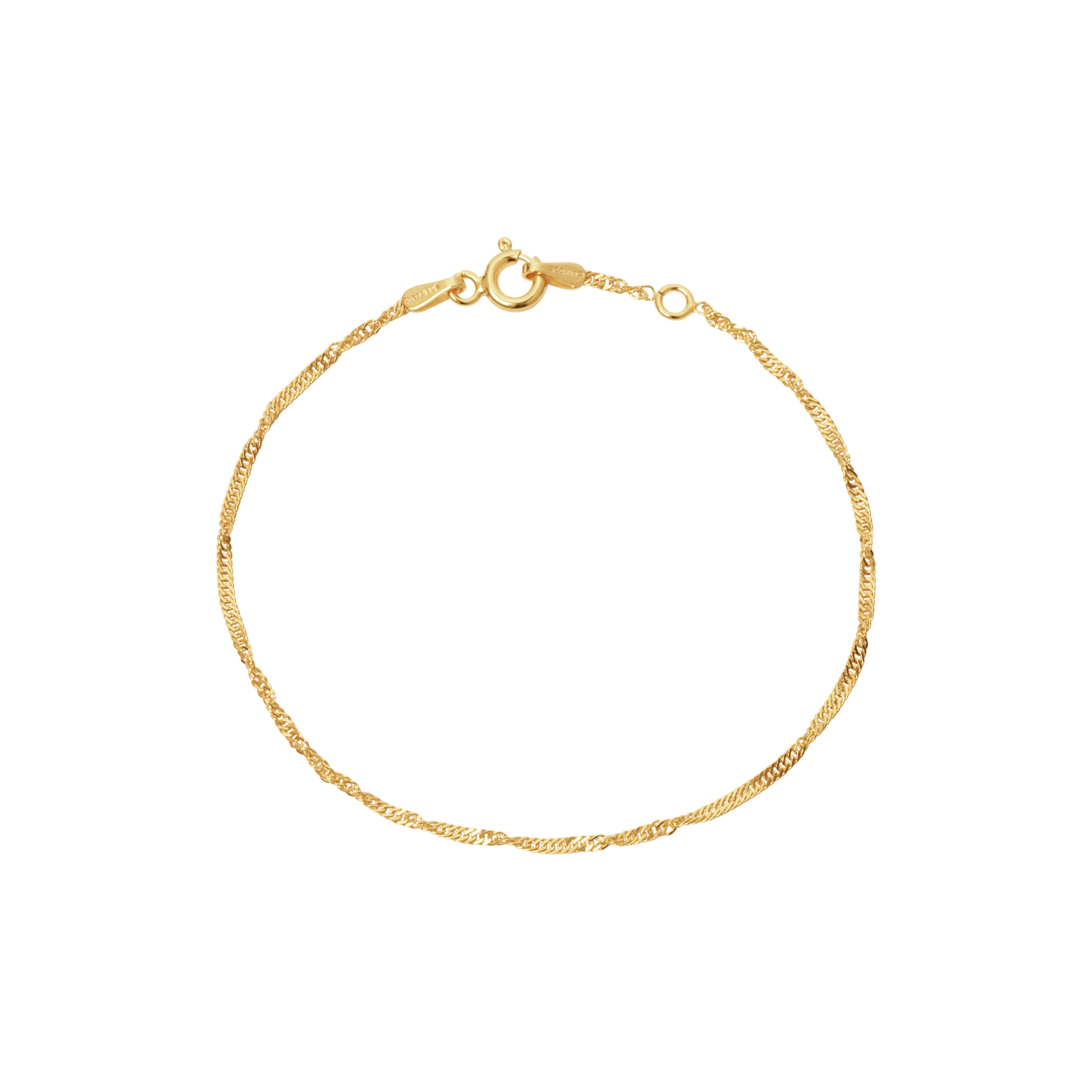 Small Zebra armbånd - forgyldt