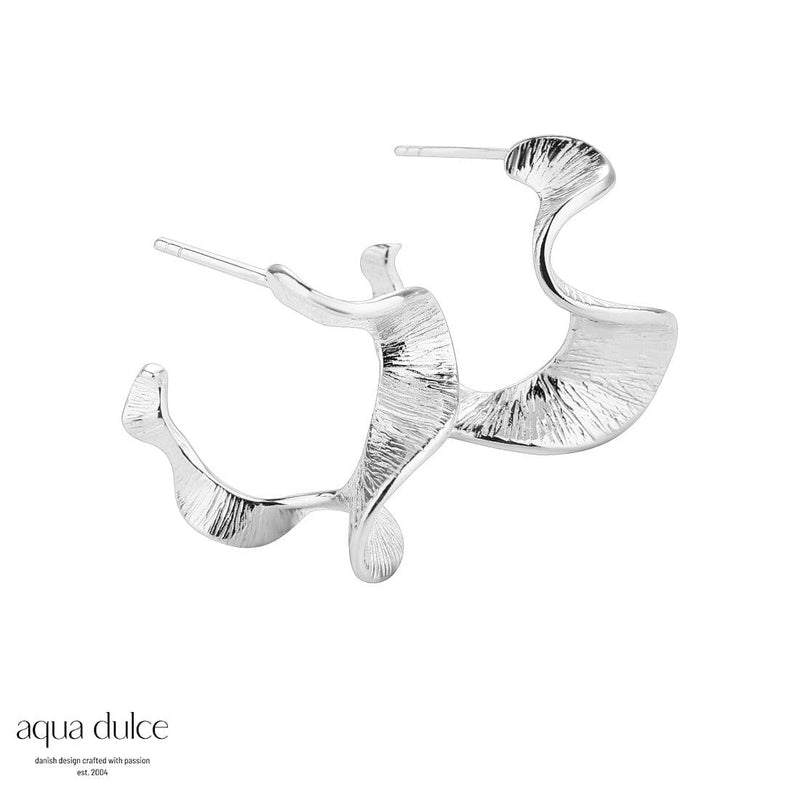 Aqua Dulce Øreringe Sølv Rhumba hoops, store aq5099