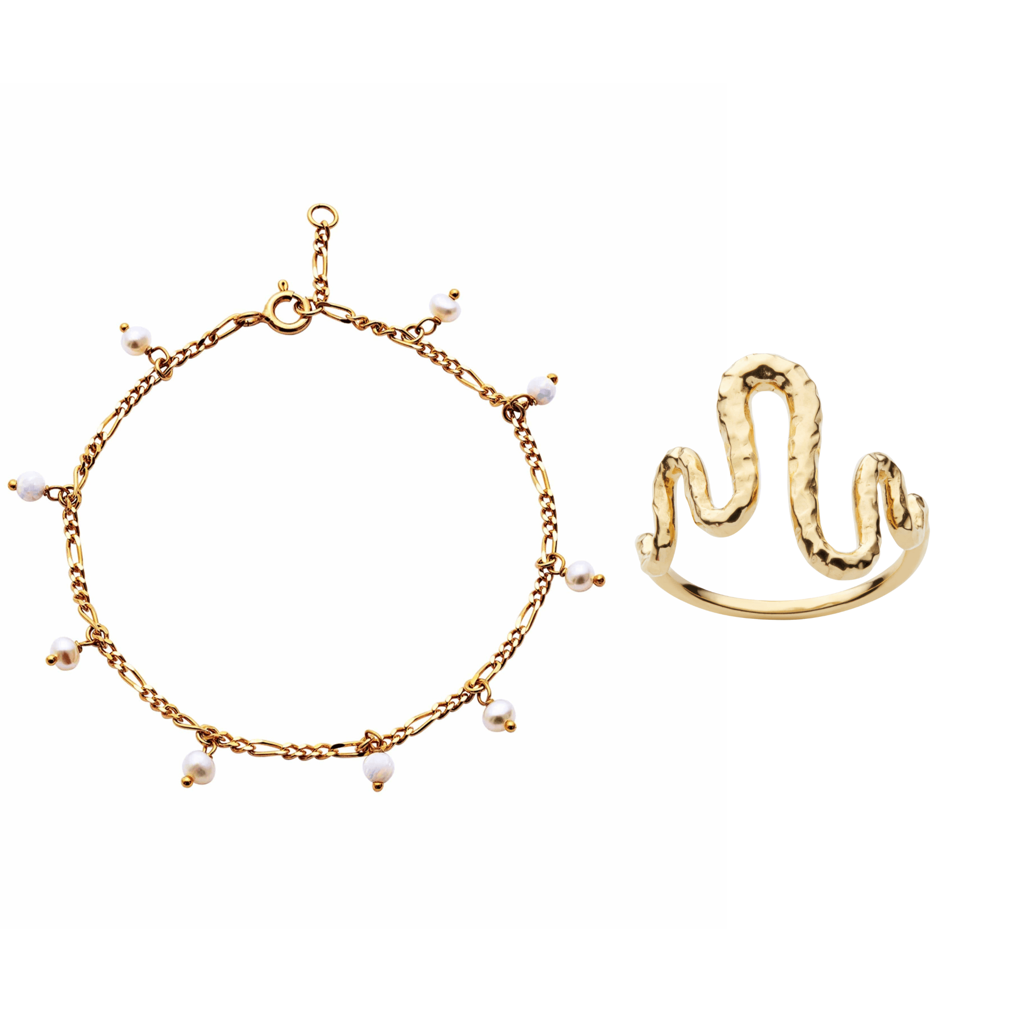 Maanesten Smykkesæt Viva smykkesæt - forgyldt