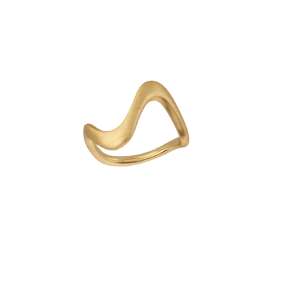 byBiehl Ringe Wave ring large - forgyldt
