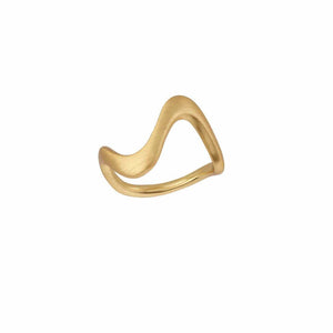 byBiehl Ringe Wave ring large forgyldt