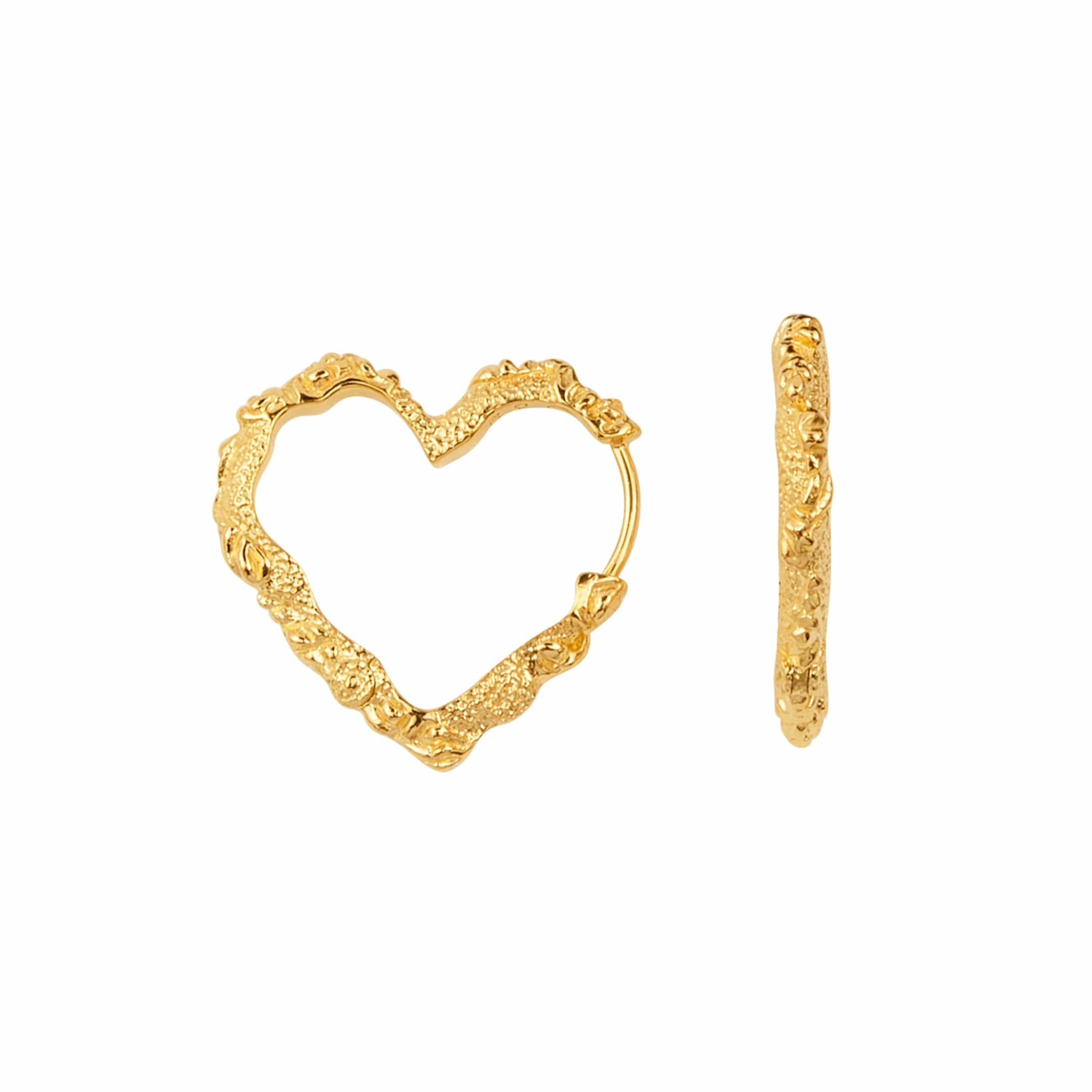Camille Brinch Øreringe Heart Crush Hoops - forgyldt HCRH-FG