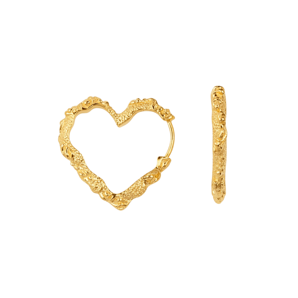 Camille Brinch Øreringe Heart Crush Hoops - forgyldt HCRH-FG