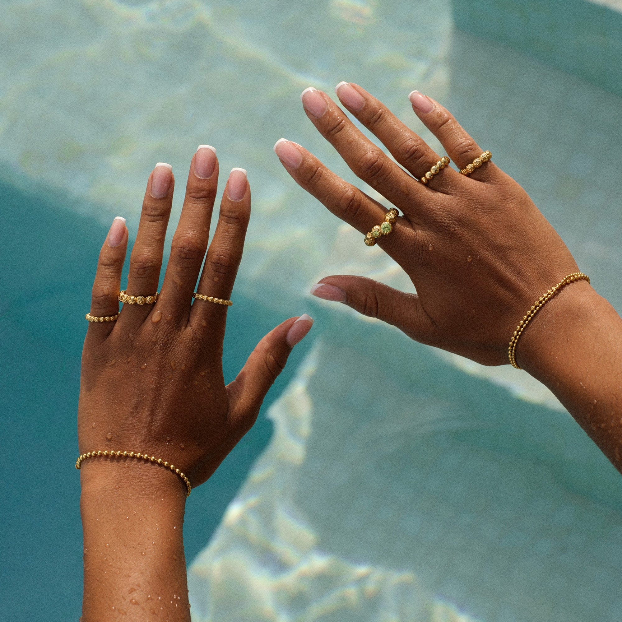 Camille Brinch Ring Large Wavy Dots Ring - Forgyldt