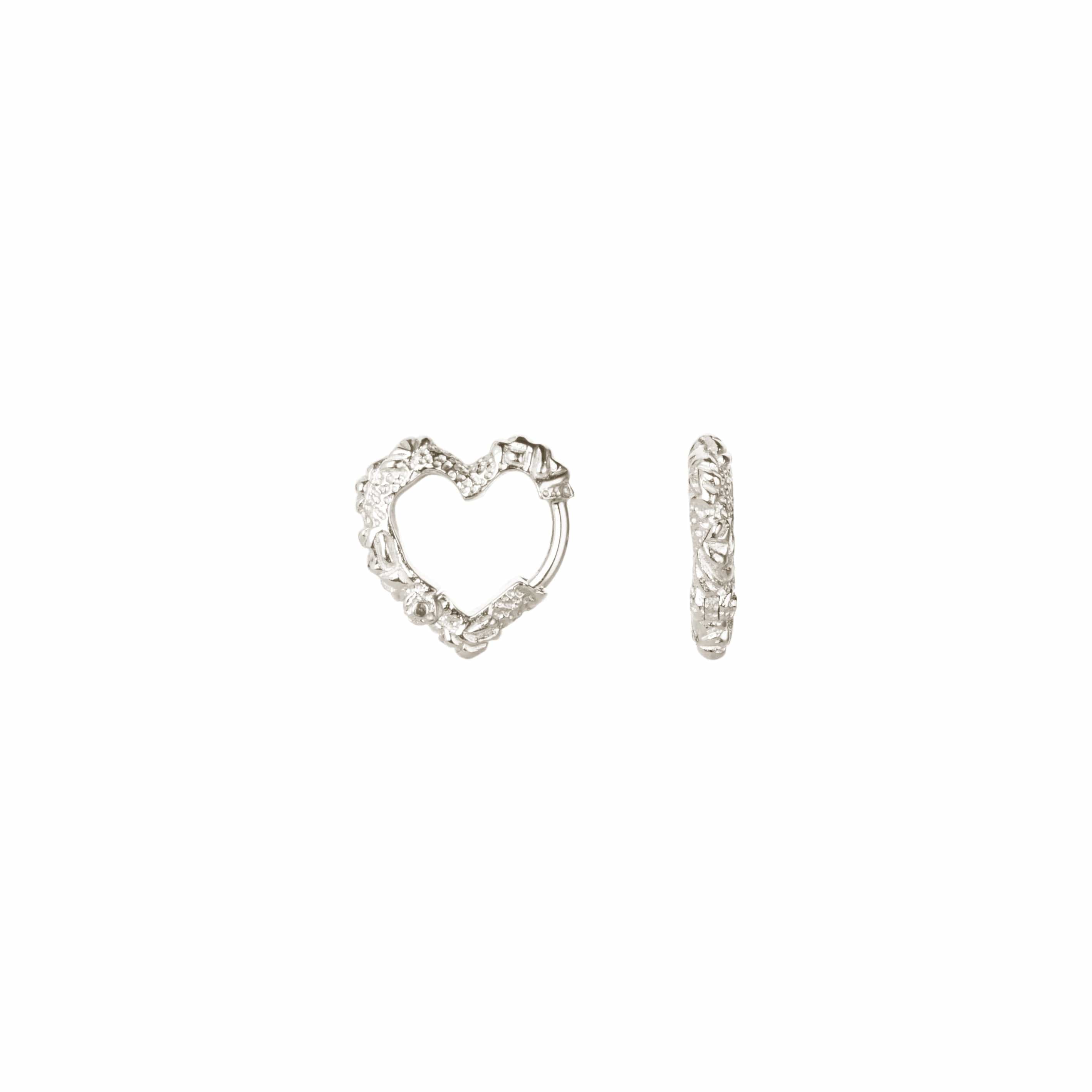 Camille Brinch Øreringe Mini Heart Crush Hoops - sølv MINIHCRH