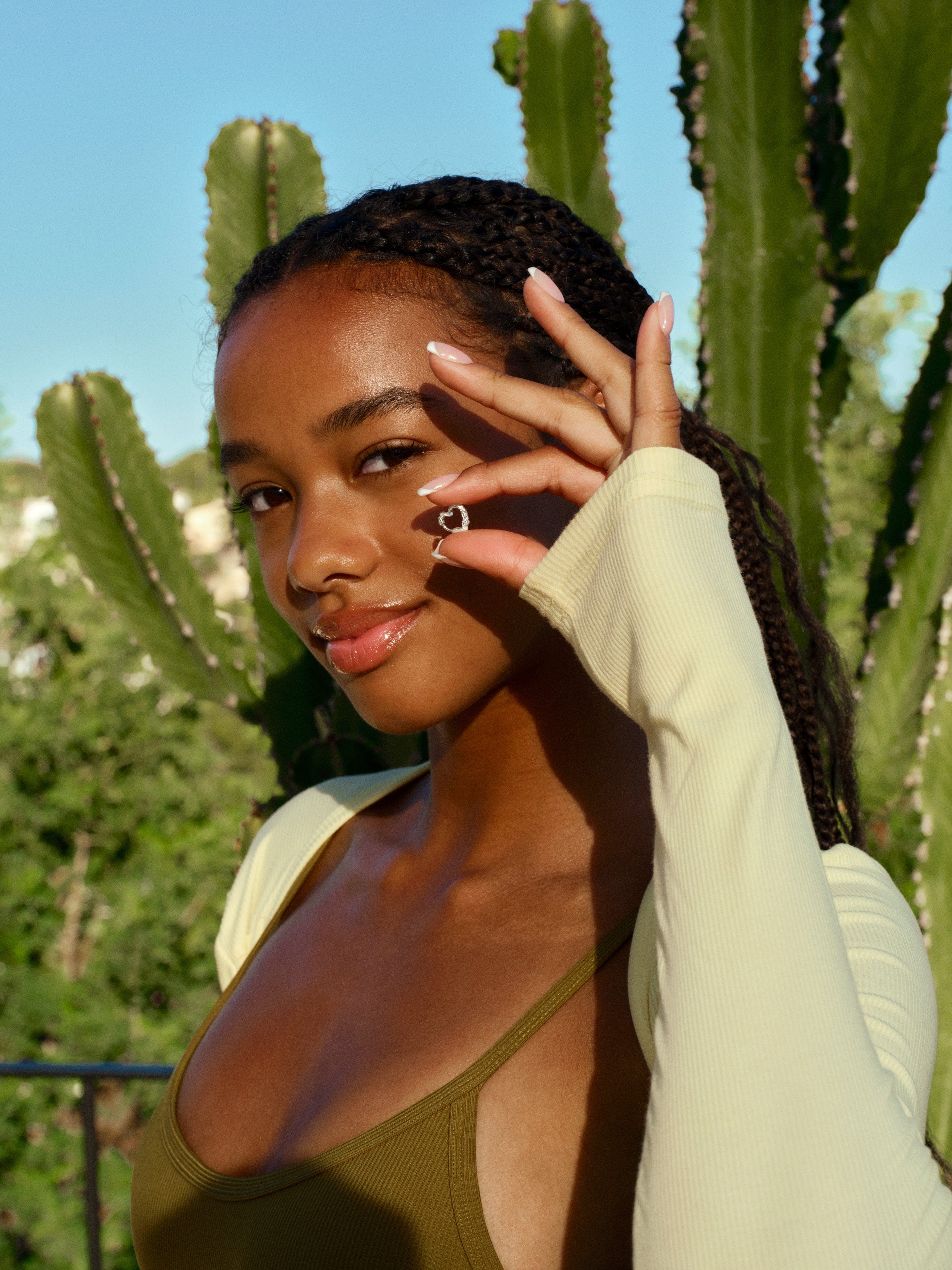 Camille Brinch Øreringe Mini Heart Crush Hoops - sølv MINIHCRH