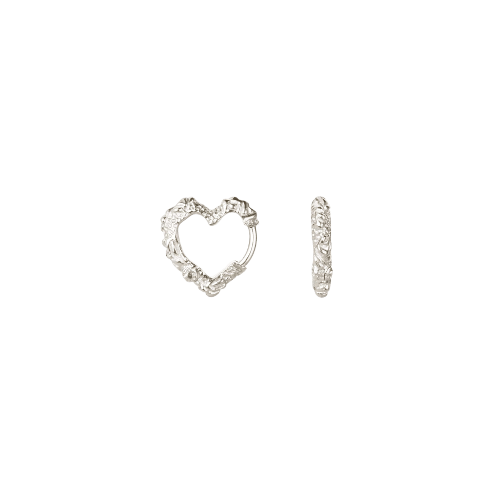 Camille Brinch Øreringe Mini Heart Crush Hoops - sølv MINIHCRH