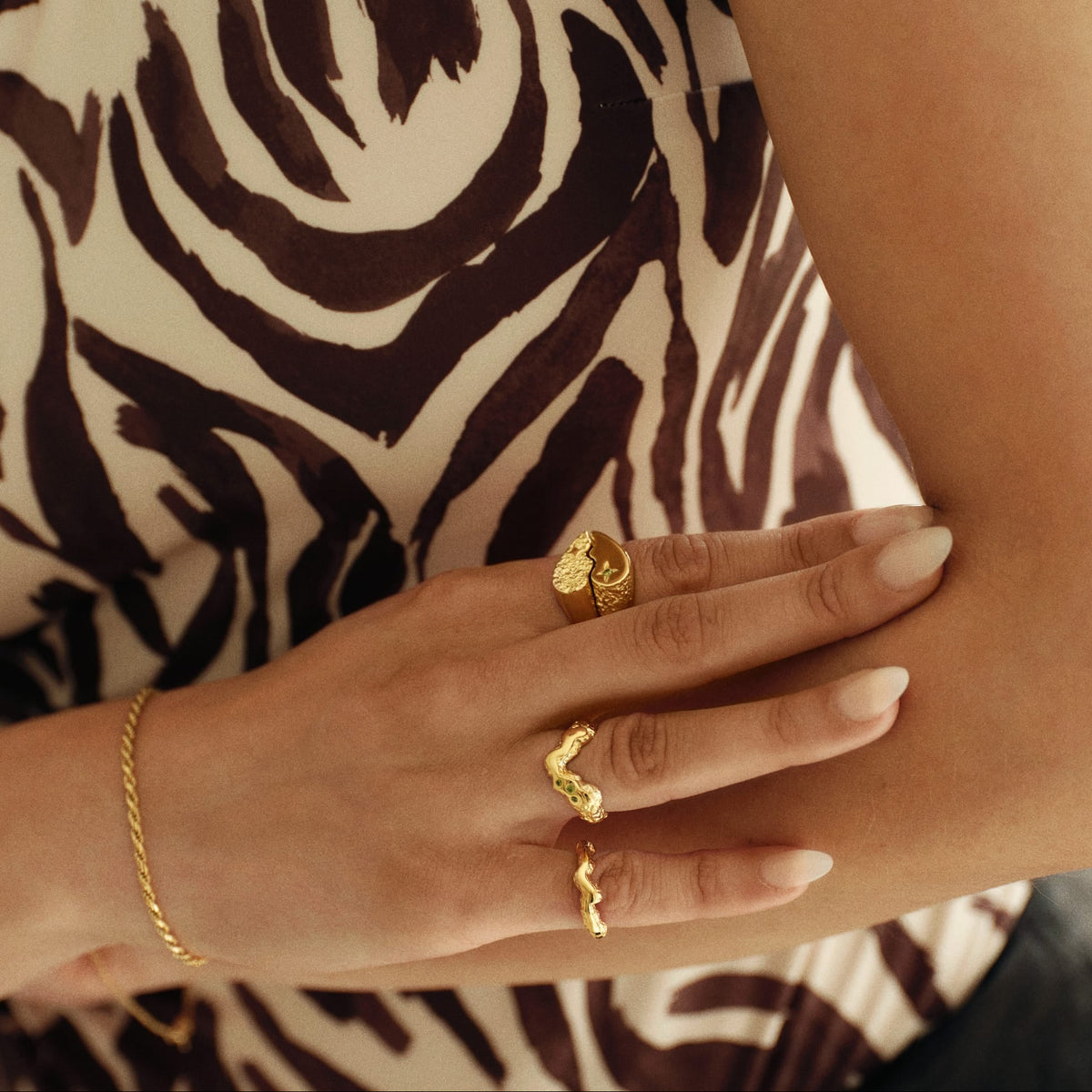 Camille Brinch Ringe Shiny BFFsparkly ring - forgyldt