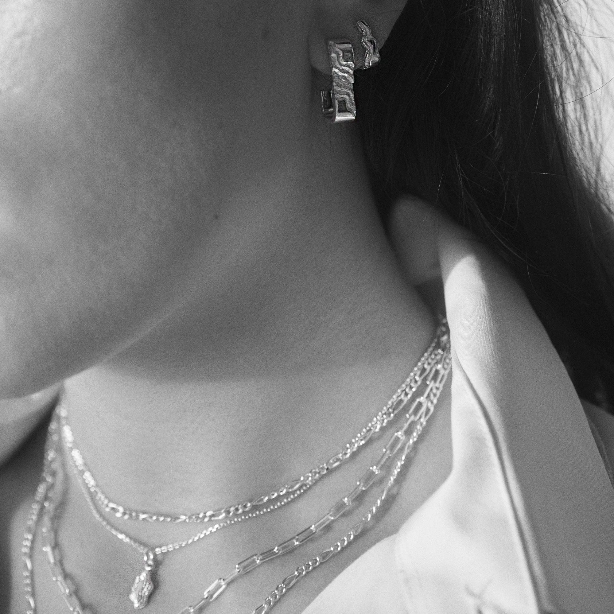 Camille Brinch Øreringe Small Blurry Layers øreringe - sølv SBLAOE