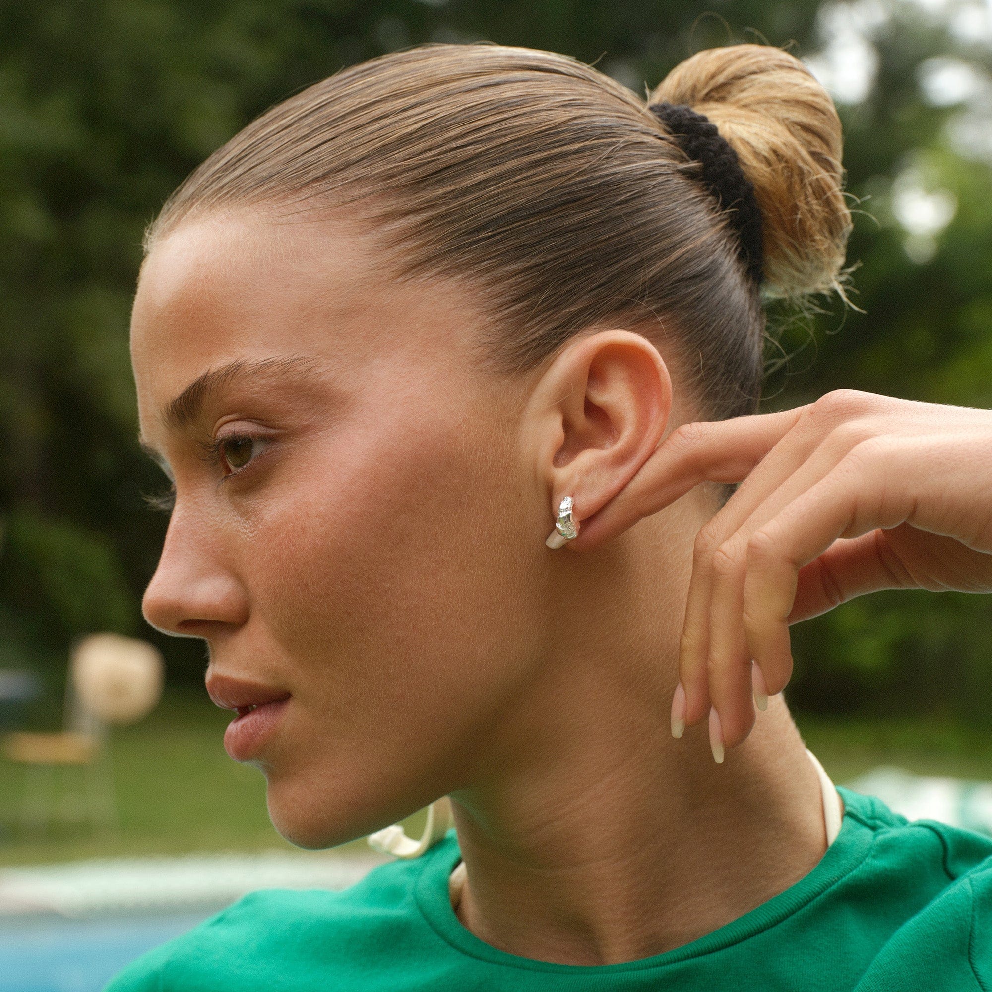 Camille Brinch Øreringe Small Contrast Fusion Hoops - sølv SCOFH