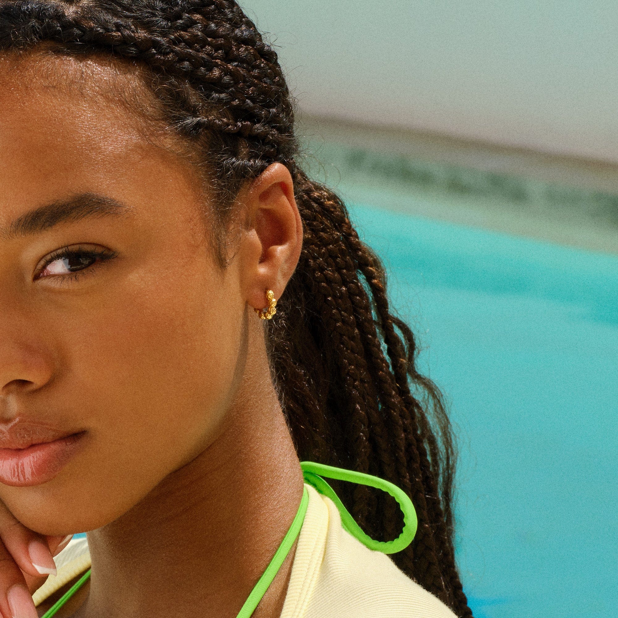 Camille Brinch Øreringe Small Dots Hoops - Forgyldt SDH-FG