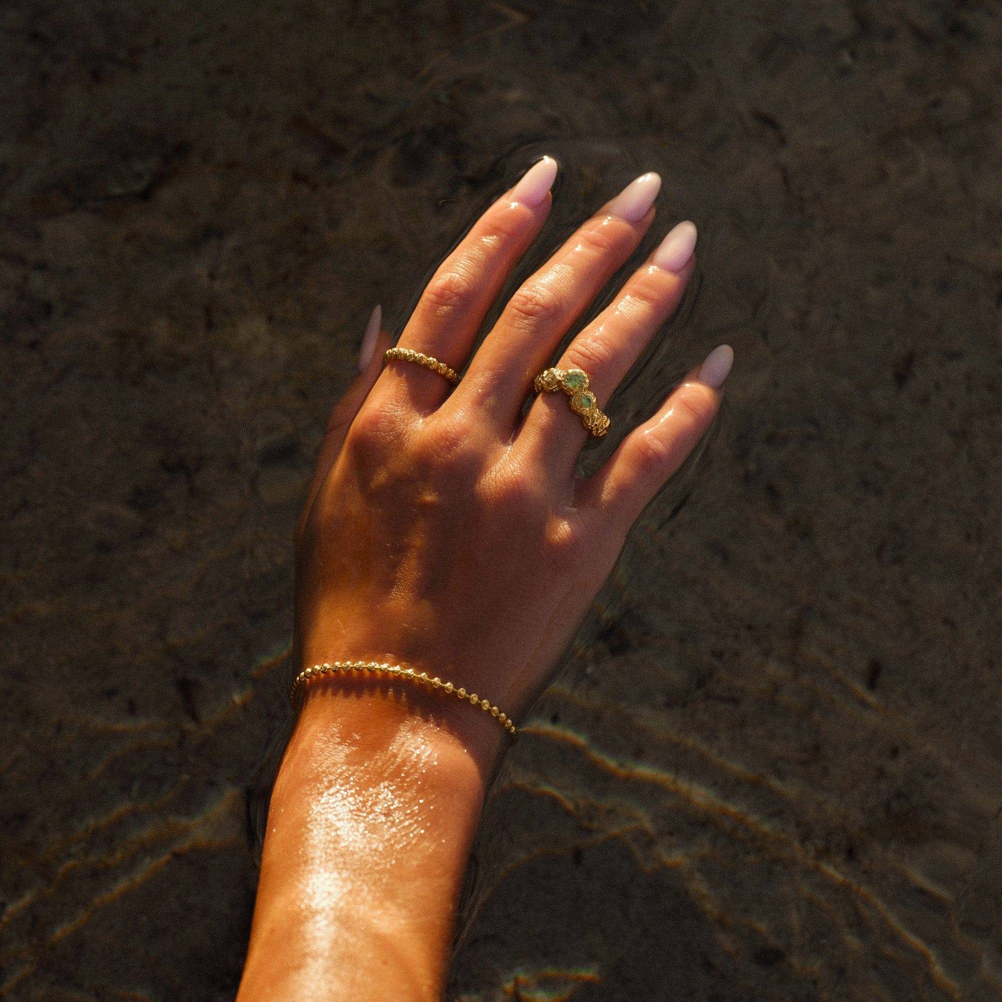 Camille Brinch Ring Small Dots Ring - Forgyldt