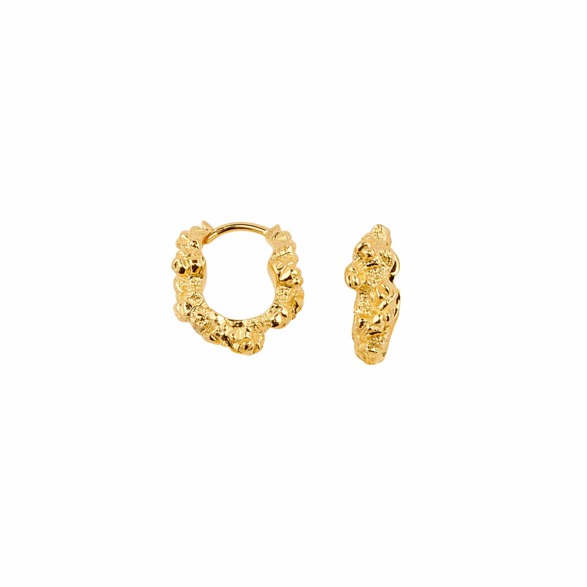 Camille Brinch Øreringe Small Levitate Crush Hoops - forgyldt SLCRH-FG