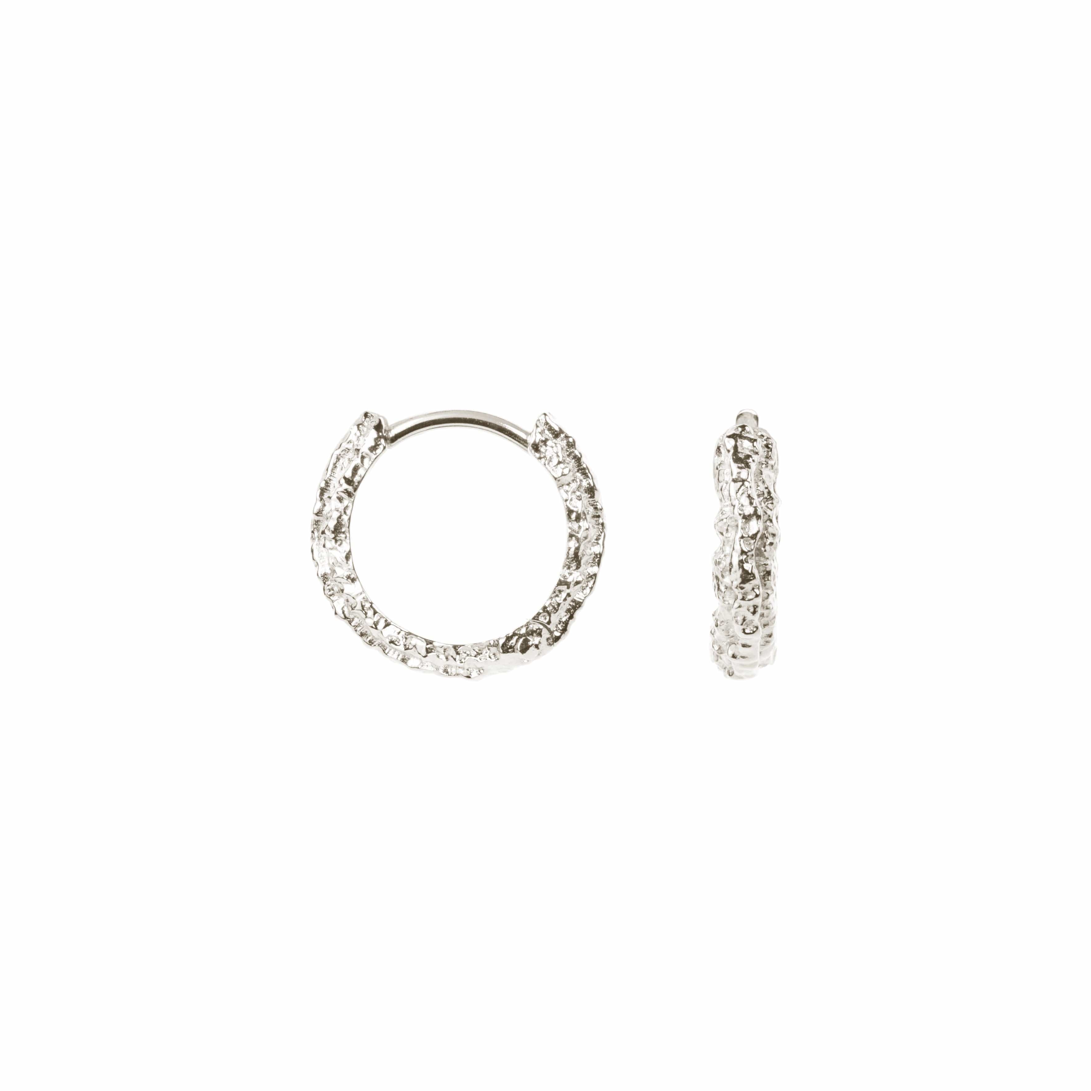 Camille Brinch Øreringe Small Sparkly Hoops - sølv SSPH