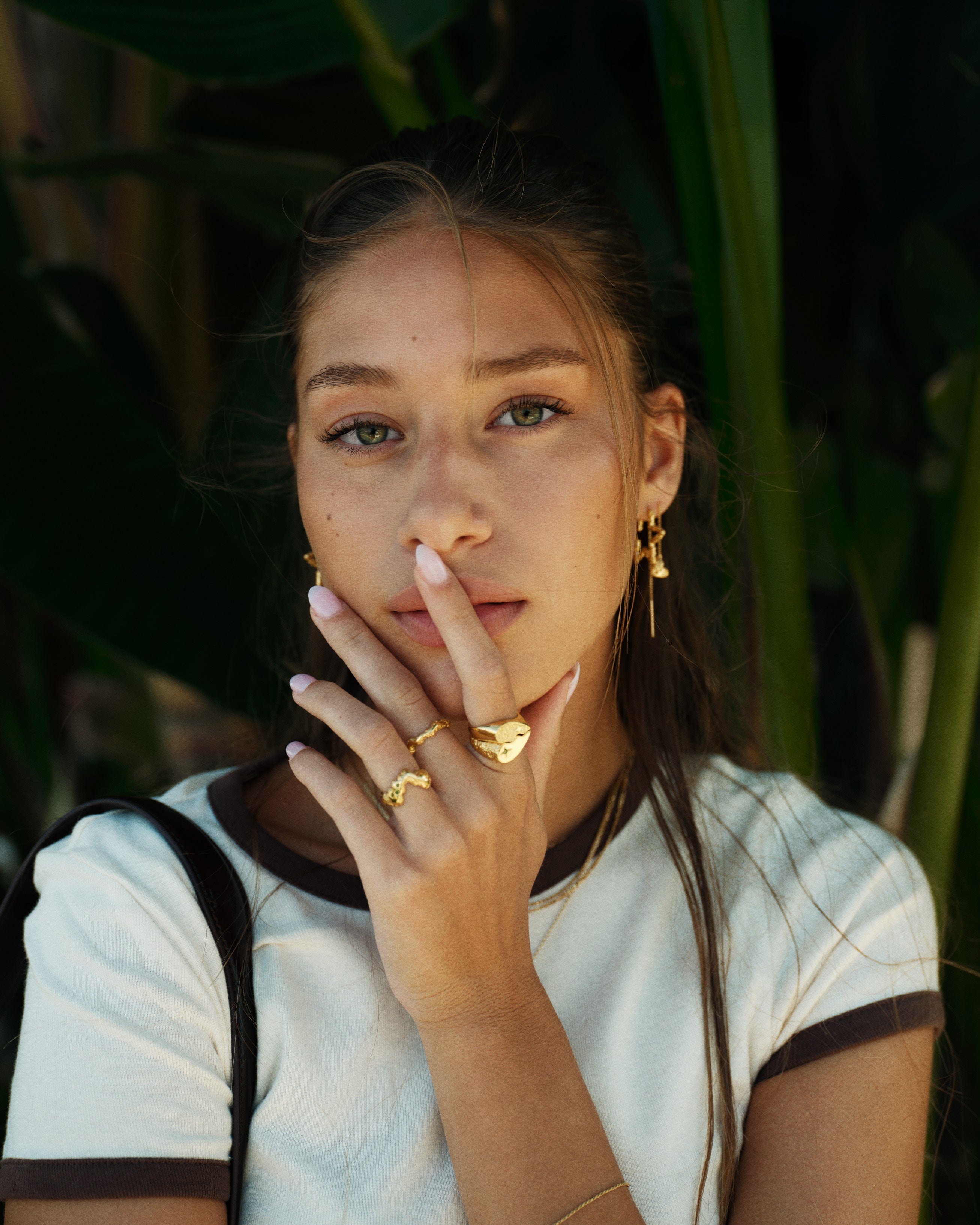 Camille Brinch Øreringe Star Sparkly Hoops - forgyldt STSPH-FG