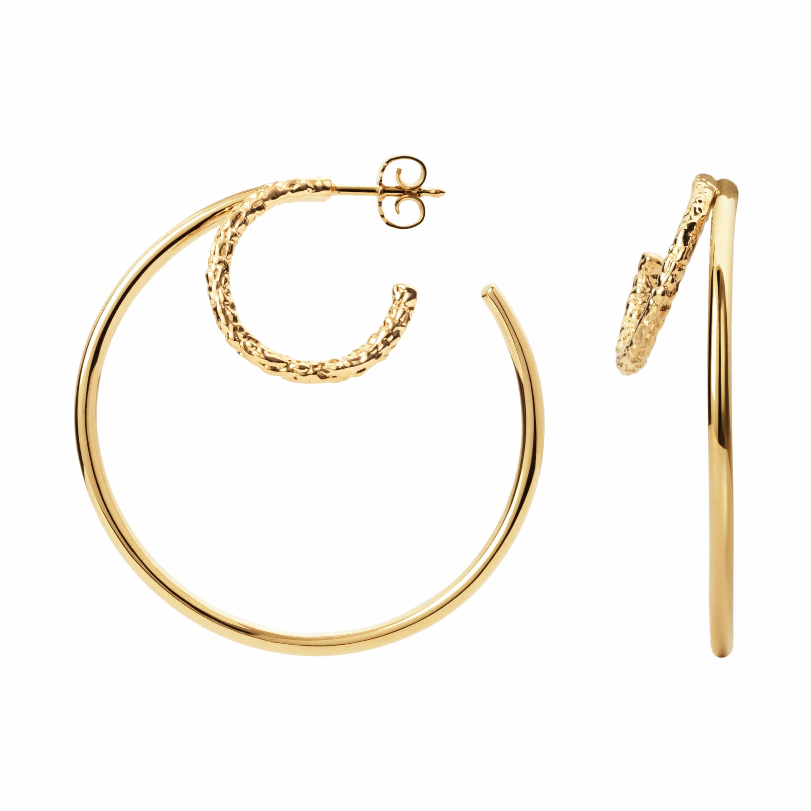 Camille Brinch Øreringe Statement Twin Essentia Hoops - forgyldt STTEH-FG