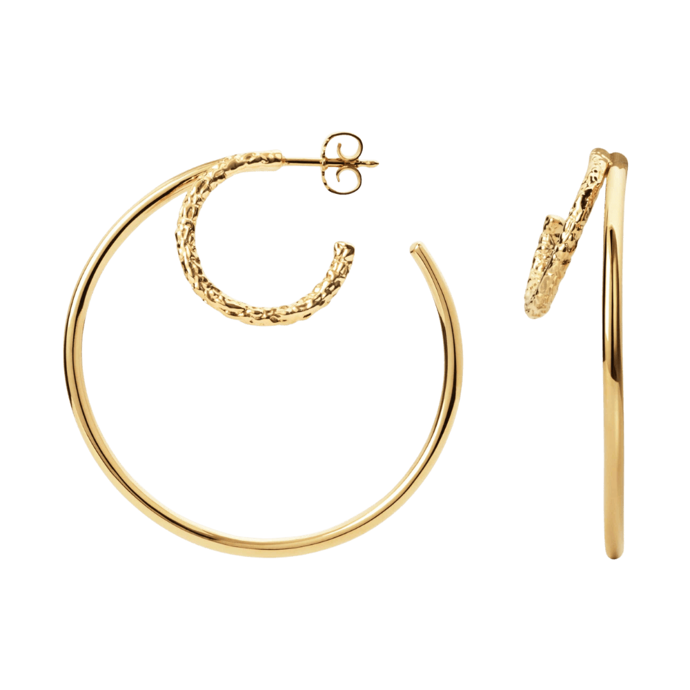 Camille Brinch Øreringe Statement Twin Essentia Hoops - forgyldt STTEH-FG