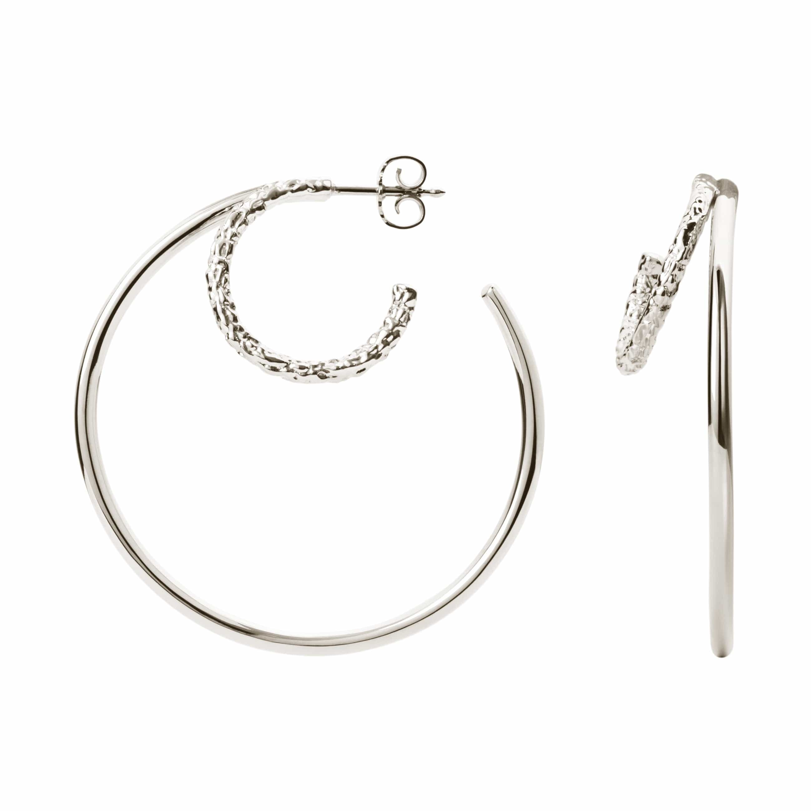 Camille Brinch Øreringe Statement Twin Essentia Hoops - sølv STTEH