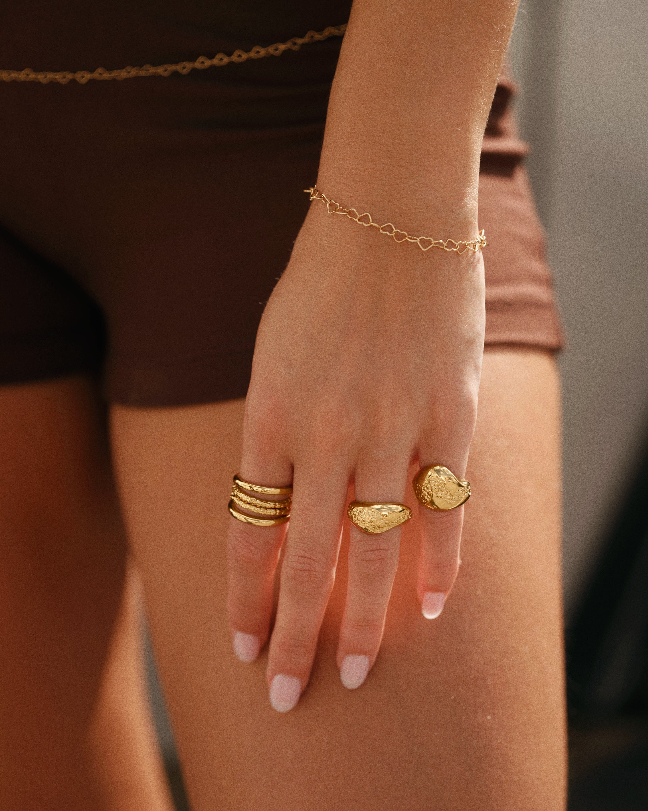 Camille Brinch Ringe Twin Essentia Ring - forgyldt