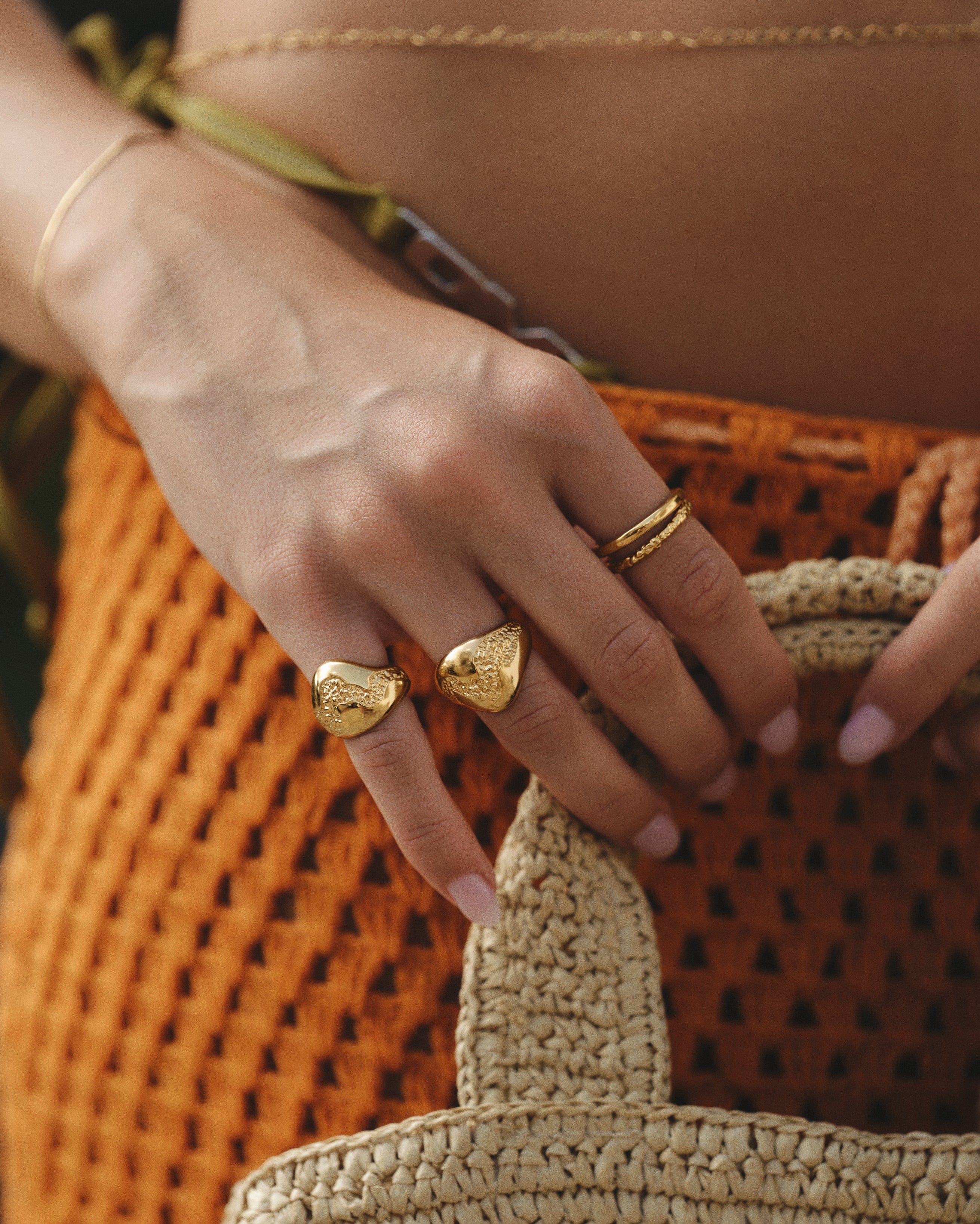 Camille Brinch Ringe Twin Essentia Ring - forgyldt