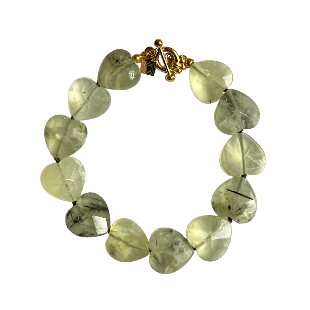 Carré Armbånd Ace of Hearts armbånd med Prehnite - forgyldt FB 4647 PRE One-of-a-kind 18cm