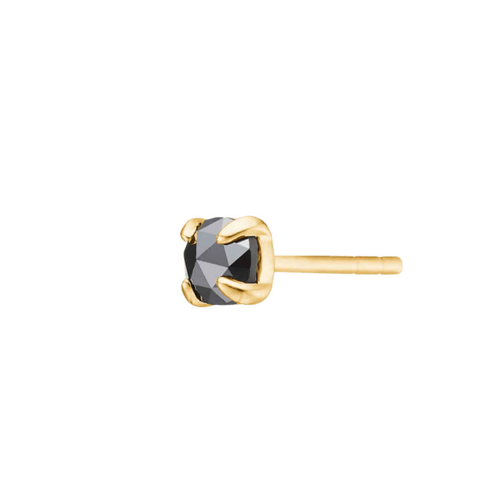Carré Øreringe Bon-bon ørestikker med sort diamant - 10 karat TS 4390 BD 1pc.