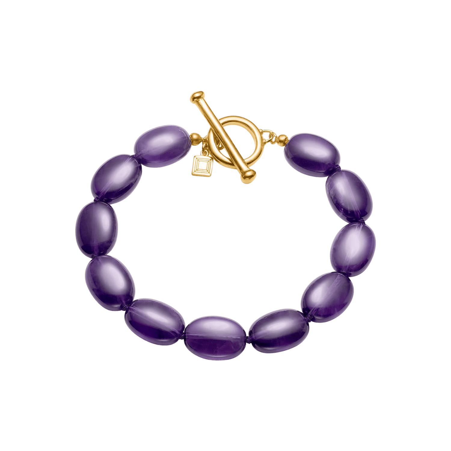 Carré Armbånd Dragee Midi armbånd med ametyst - forgyldt FB4605AM18CM