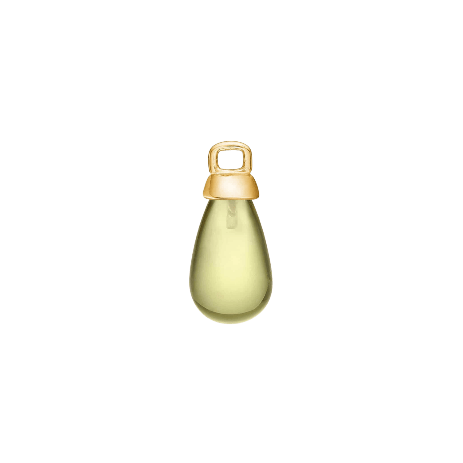 Carré Øreringe Drop charm vedhæng til ørering med Lemon kvarts - 10 karat TLH 4394 LQ 1pc.