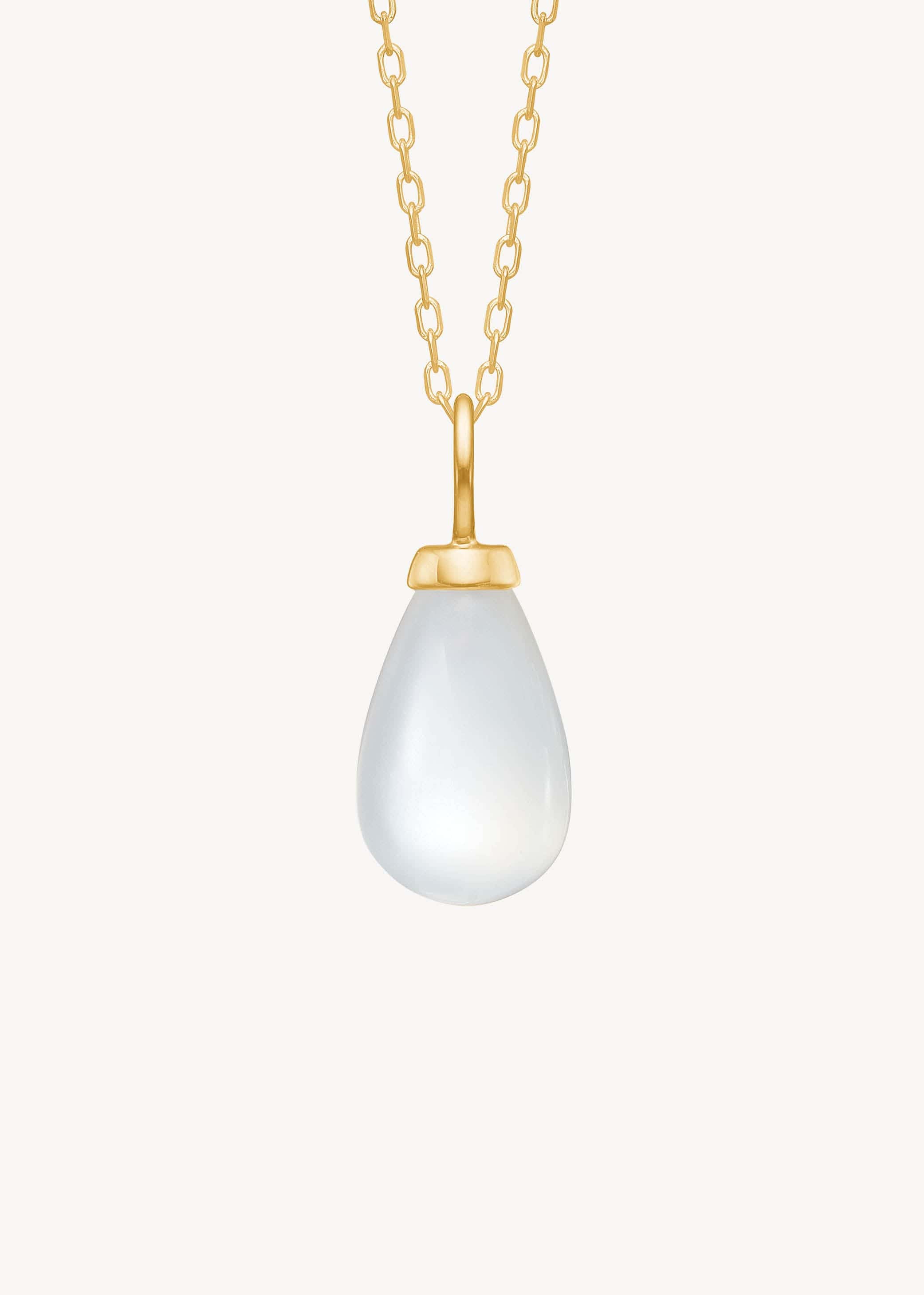 Carré Drop vedhæng med månesten - 10 karat TL 4395 MO