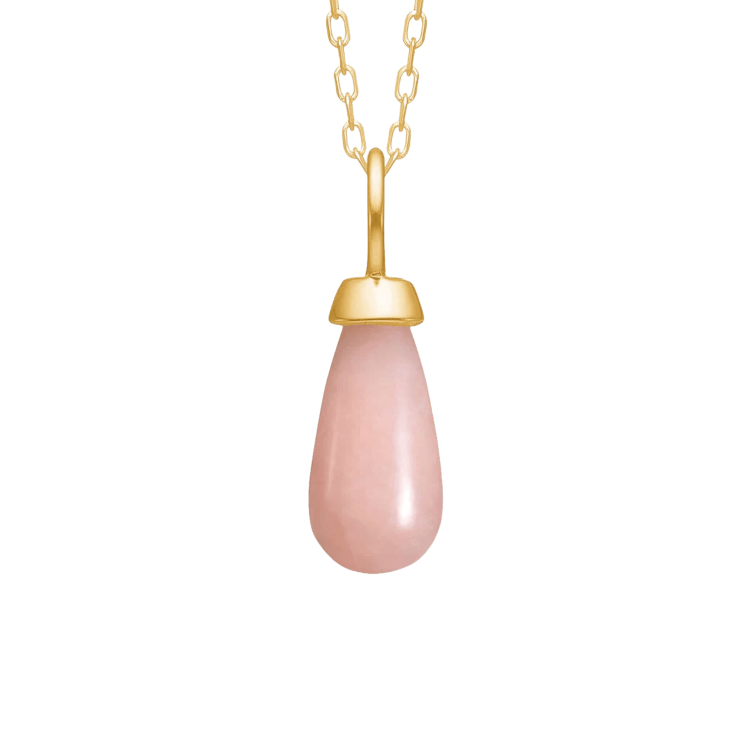Carré Vedhæng Drop vedhæng med Pink Opal - 10 karat TL 4414 PO