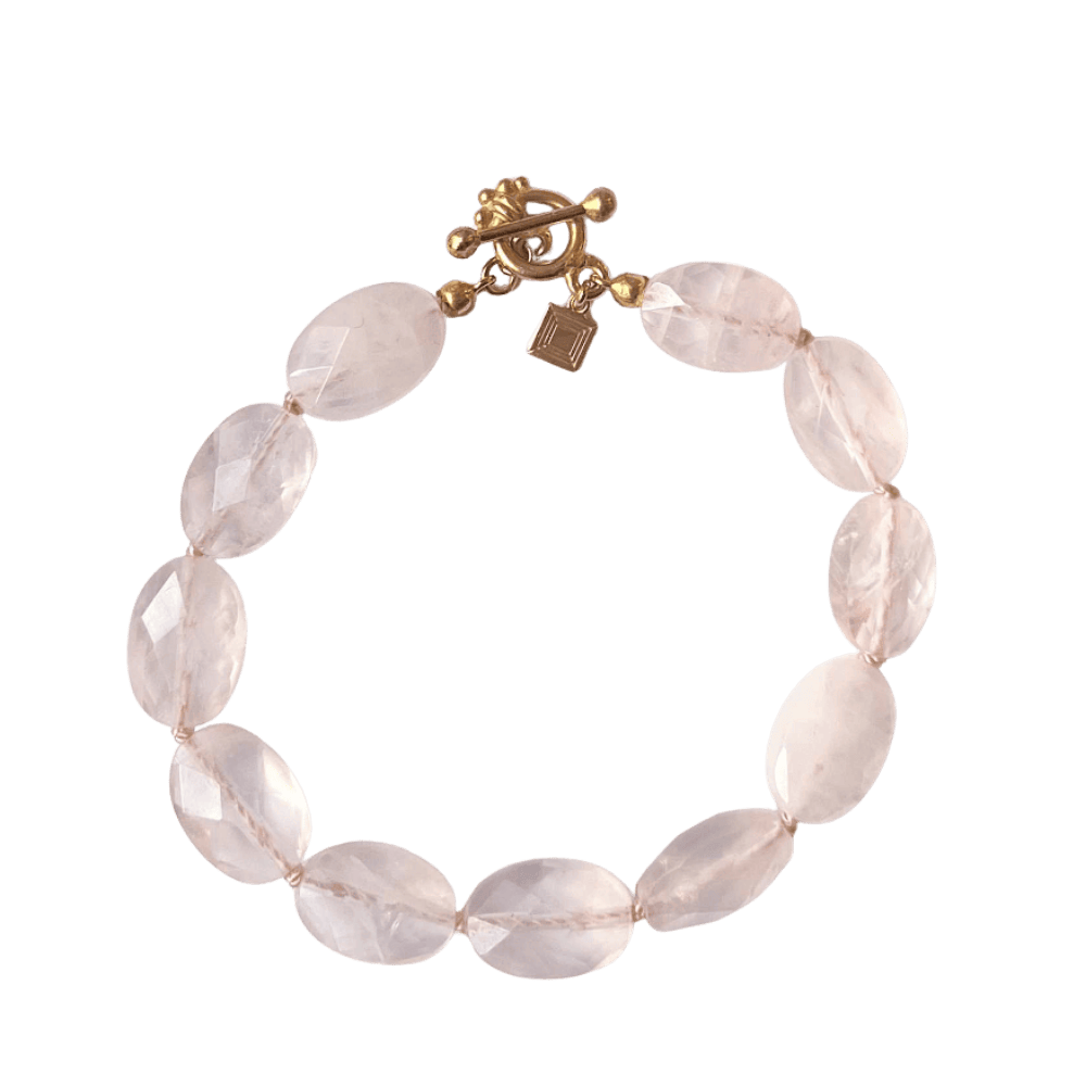 Carré Armbånd Gloria Midi armbånd med Rose kvarts - forgyldt FB 4633 RQ 18cm