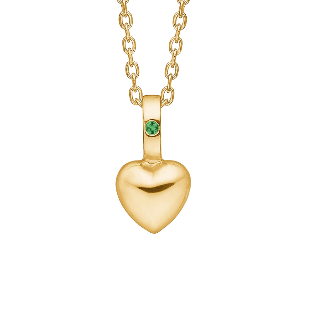 Carré Vedhæng Heart vedhæng med smaragd - 10 karat guld TL 4470 EM