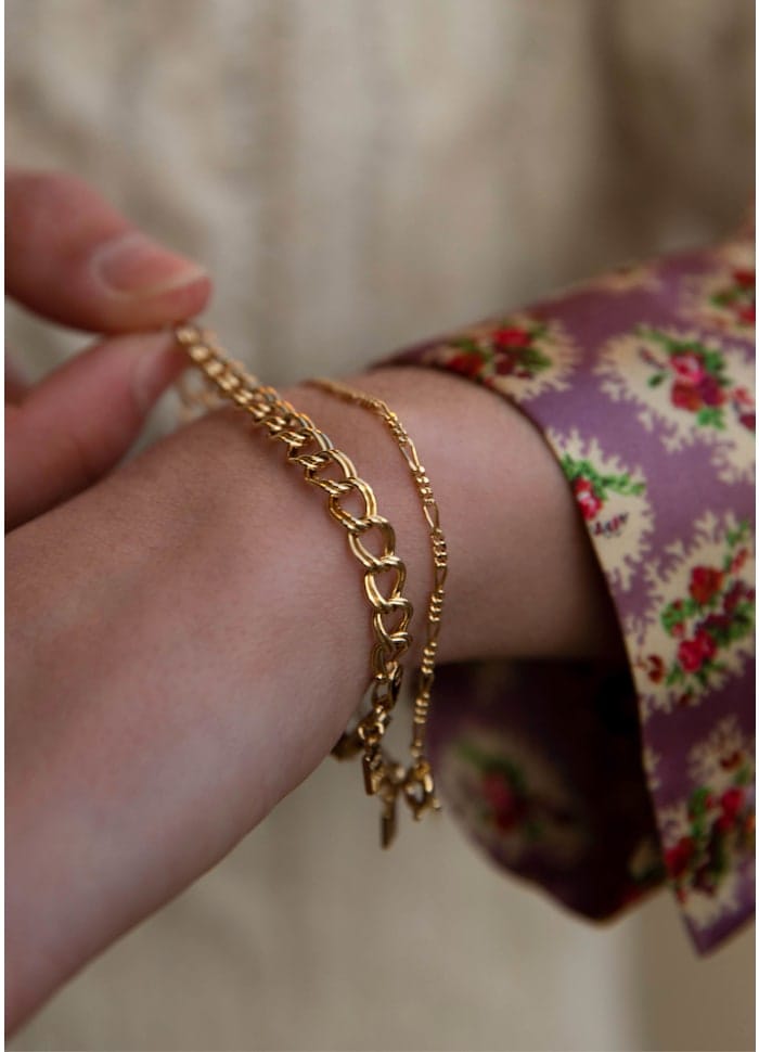 Carré Armbånd Klassisk figaro armbånd - forgyldt FB 4331 16+1,5+1,5