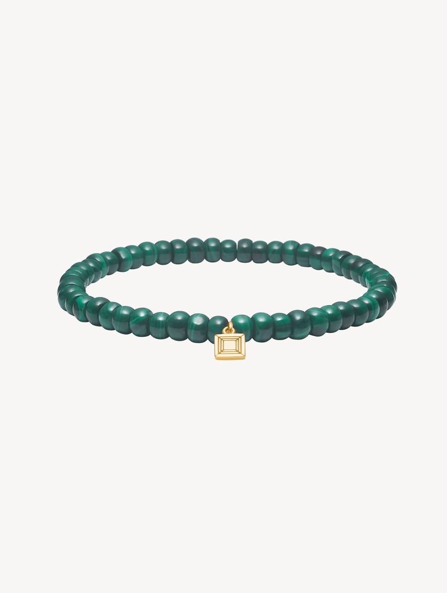 Carré Limpopo armbånd med malakit - forgyldt FB 4546 MA 17cm